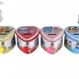 Pușculiță metalică în formă de inimă, cu lacăt, 8 × 7 cm, mai multe culori