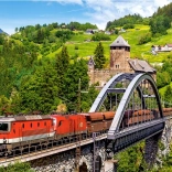 Puzzle CASTORLAND Tren pe pod 500 piese