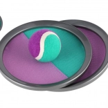 Catch ball joc cu bandă arici 19 cm – verde‑mov, în plasă