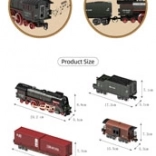 Tren retro cu lumini, sunete și fum 138 cm