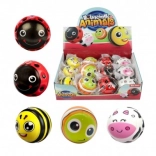 Minge săltăreață din cauciuc cu animale 6 cm, mix de modele