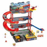 Stație de parcare cu elicopter și mașini metalice 59 × 27 × 39 cm