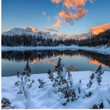 Pictură cu diamante Liniște de iarnă 30 × 40 cm