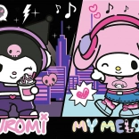 puzzle 160 piese kuromi conduce hello kitty trefl