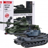 Tancuri telecomandate T-34 vs Tiger la scara 1:28 – set de luptă 2.4 GHz
