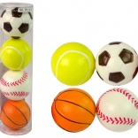 set de mingi moi pentru copii – fotbal, golf, tenis, baschet (4 buc.)