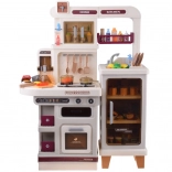 bucătărie interactivă pentru copii, bej, cu efecte de lumină, sunet și abur