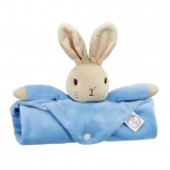 Păturică din pluș cu iepurașul PETER RABBIT, albastră 37,5 × 37,5 cm