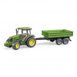 Bruder tractor John Deere cu remorcă basculantă 1:16