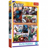 Puzzle - 2x70 - Devino erou de la Trefl