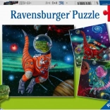 Puzzle RAVENSBURGER dinozauri în spațiu 3×49 piese