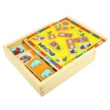 Bigjigs Toys domino din lemn cu animăluțe