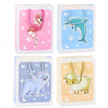 Pungă cadou cu animale 3D pastel