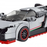 Set 398 de blocuri mașini sportive. Alb