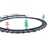 Tren RC cu telecomandă și set de șine 62 × 62 cm