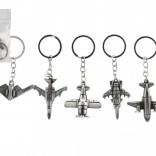 Breloc metalic în formă de avion, 5–6 cm, mix de modele