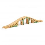 Bigjigs Rail pod clădiră din lemn cu trei arce pentru calea ferată de jucărie