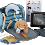 small foot iepuraș din pluș cu set veterinar
