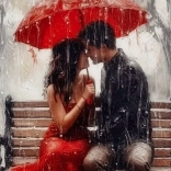 Pictură cu diamante Dragoste pe orice vreme 30 × 40 cm