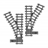 set de construcție BLOXO macazuri pentru trenuri și tramvaie RAPPA – set 2 buc