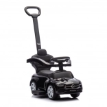 Vehicul de împins pentru copii cu mâner Mercedes 3v1 negru