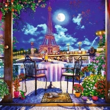 Puzzle Trefl Premium Plus: Noaptea la Paris, 1000 de piese