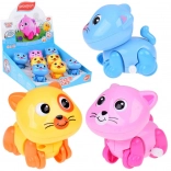 Pisicuța cu mecanism cu arc Psotek – jucărie colorată și mobilă pentru cei mai mici