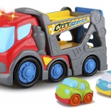 Kiddy camion de remorcare cu efecte, 31 cm + 2 mașini de 9 cm