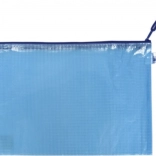 Plic plasă cu fermoar A5 albastru