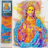 Pictură cu diamante Isus Strălucitor 30x40 cm