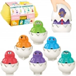 WOOPIE Mozaika Montessori Ouă Cleste 6 buc