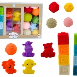 Cuburi educaționale moi pentru baie - Animale și forme