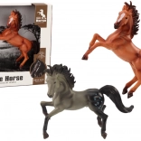 Figurină cal – maro sau gri cal în picioare pentru grajd și fermă