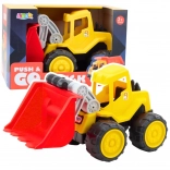 Excavator de jucărie pentru copii cu cupă mobilă galbenă