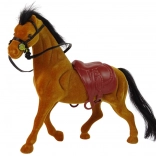 Figurină maro de cal din catifea, fermă