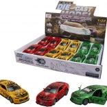 Mașinuță de curse metalică cu uși care se deschid