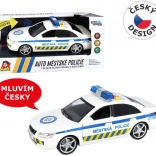 Mașină de poliție urbană cu voce în limba cehă și girofar