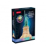 Puzzle 3D cu LED Ediție de Noapte: Statuia Libertății 79 Piese
