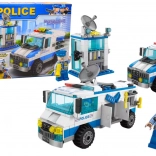 Set de construcție poliție cu 271 piese: mașină de poliție și clădire