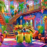 Puzzle 200 papagali în paradis