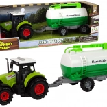 Tractor cu remorcă cisternă pentru copii, jucărie fermă