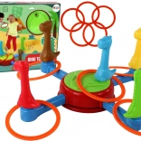 Joc de îndemânare pentru copii: Aruncarea inelelor cu dinozauri