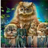 Pictură cu diamante Păzitorii pădurii 30x40 cm