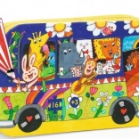 Puzzle Autobuzul curcubeu 16 piese