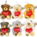 Ursuleț de pluș cu inimă Love 14 cm