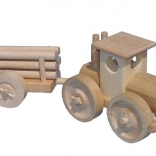 Tractor din lemn cu remorcă pentru bușteni CEEDA CAVITY – natural