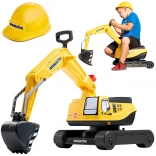 excavator de jucărie KOMATSU cu cabină rotativă și cască