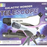 telescop din plastic pentru copii cu stativ, 60 mm
