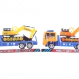 Camion din plastic cu excavator pentru copii