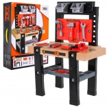 Banc de lucru pentru copii, 64 de piese, cu unelte și accesorii
